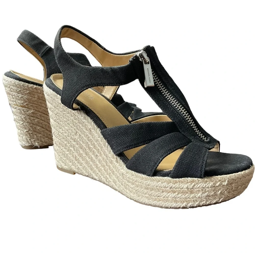Michael Kors Black Berkley Wedge 7.5
